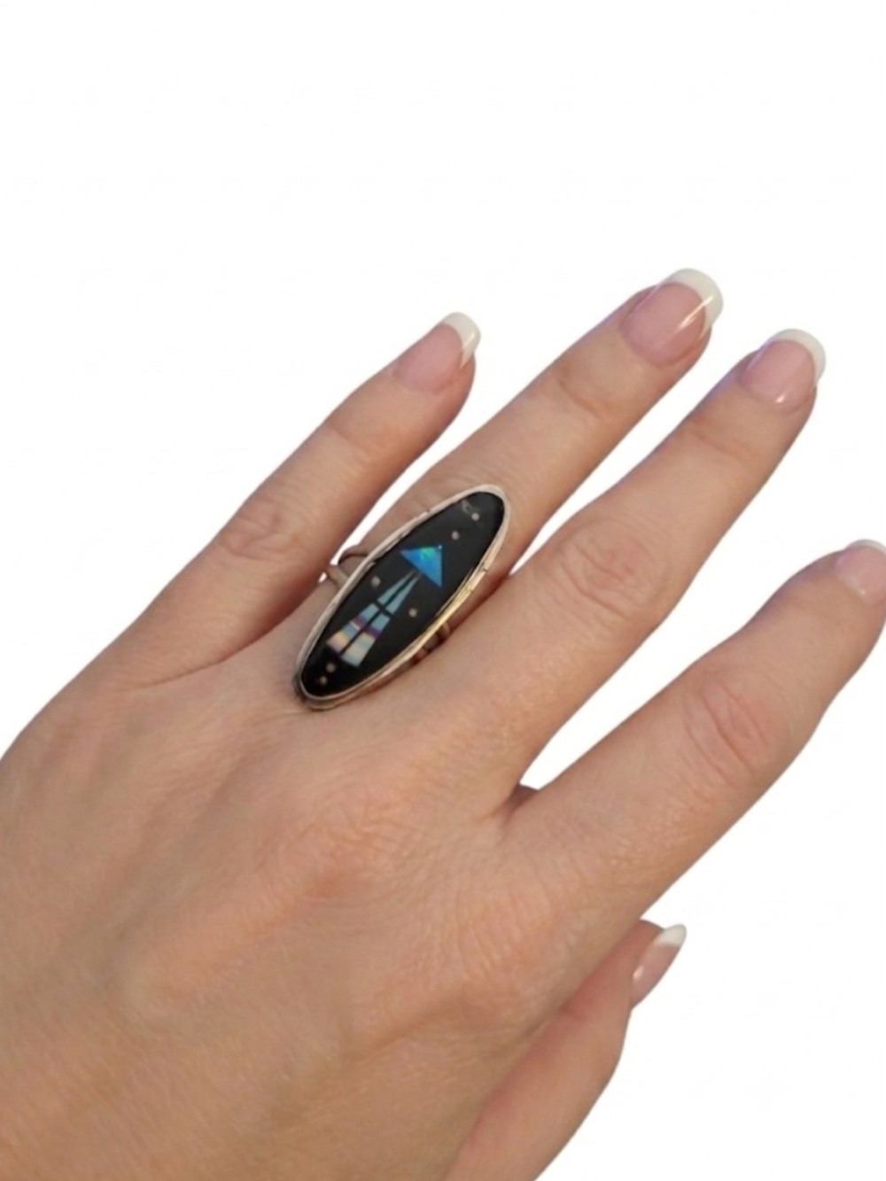 Navajo Sterling Silver Multi-Color Inlay